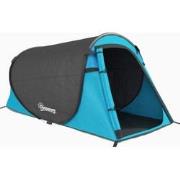 Pop-up Kampeertent voor vakantie of festival - Blauw/Grijs