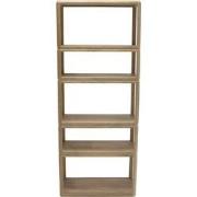 Boekenkast Naturel Mangohout - 80x40x200cm - Noëlle