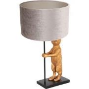 Anne Lighting - tafellamp - Animaux - zwart - metaal velours stof - Ø ...