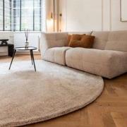 Rond Berber Vloerkleed Beige Nador - Wol - Rond 240 Ø - (XXL)