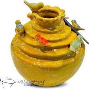 Villa Pottery  Gele vogel vaas Grenada - D17xH17