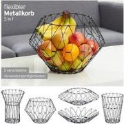 Decopatent® Design Fruitschaal Vouwbaar - Fruitmand in 5 vormen te vou...