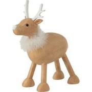 J-Line - Hert Vacht Resine Naturel/wit Large - 23.5x11x28cm