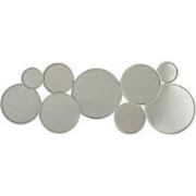 J-Line - Spiegel 9 Ronden Metaal Zilver - 84x5x31cm