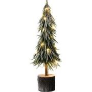 J-Line - Kerstboom A+led Kunststof Sneeuw Groen Large - 13x13x60cm