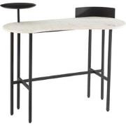 J-Line - Console Marmer/ijzer Wit/zwart - 110x60x90cm