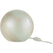 J-Line - Lamp Parel Rond Glas Wit Small - 20x20x18cm