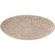 J-Line - Bord Decoratief Wabi Porselein Beige/wit - 37x37x4cm