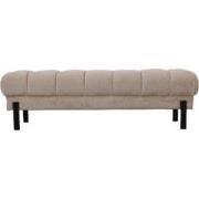 PTMD Bankje Melbourne - 160x47x48 cm - Textiel - Beige