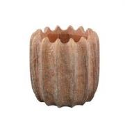 PTMD Bloempot Brigett - 21x21x21 cm - Cement - Koper