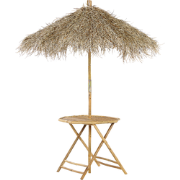 Beliani MOLISE - Tuintafel-Lichte houtkleur-Bamboehout