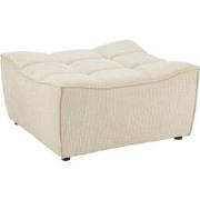 J-Line - Poef Grid Populierenhout/schuim Beige - 84x92x44cm