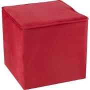 J-Line - Poef Kubus Velvet Framboos Roze - 37x37x37cm