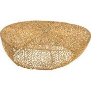 J-Line - Salontafel Rond Laag Koraalpatroon Aluminium Goud - 115x114x3...
