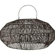 J-Line - Lampkap Rotan Zwart Medium - 52.5x52.5x31.5cm