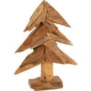 J-Line - Boom Stukken Teak Hout Naturel Small - 25x10.5x48.5cm