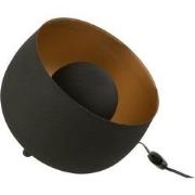 J-Line - Lamp Rond Interieur Goud Metaal Zwart Small - 28x28x24cm