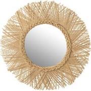 J-Line - Spiegel Vlecht Rotan Naturel - 60x60x5cm