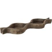 J-Line - Decoratie Schaal 2 Vakken Hout Naturel - 61.5x18.5x5.5cm