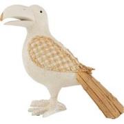 J-Line - Toekan Poly Wit/naturel Large - 32.5x32x19.5cm