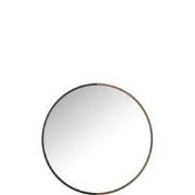 J-Line - Spiegel Rond Metaal/hout Zwart Small - 40x40x3cm