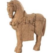 J-Line - Paard Hout Naturel Large - 37x9x49.5cm