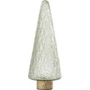 J-Line - Kerstboom Goud Voet Glas Transparant Small - 12x12x32cm