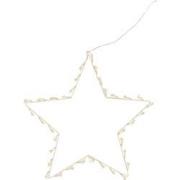J-Line - Ster Deco Led Lichtjes Metaal Wit Large - 40x1x40cm