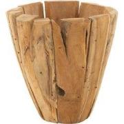 J-Line - Bloempot Jack Teak Naturel Medium - 35x35x40cm