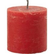 J-Line - Buitenkaars Pilaar Paraffine Rood Small-70uren - 13x13x13cm