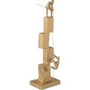 J-Line - Figuren Klimmen Modern Resine Goud - 14.5x14.5x50cm