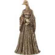 J-Line - Vrouw Vogel Resin Antiek Goud - 15.5x14x31cm