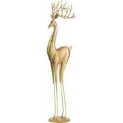 J-Line - Rendier Op Voet Metaal Goud Small - 14.5x10x54cm