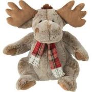 J-Line - Rendier+sjaal Polyester Bruin Large - 38x25x38cm