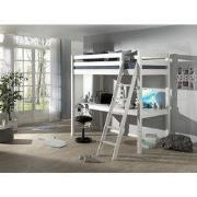 LUCEVI - Pino Mezzanine bed + Ladder + Bureau - Wit - 90x200 cm