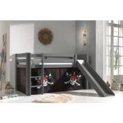 LUCEVI - Pino Halfhoogslaper H115CM + Ladder + Glijbaan + Caribian Pir...