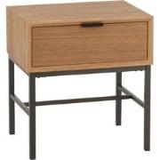 J-Line - Bijzettafel Op Onderstel Hout/metaal Naturel - 47.5x30x51cm
