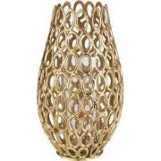 J-Line - Theelichthouder Eva Ringen Aluminium Goud Large - 24x24x43cm