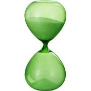 J-Line - Zandloper Glas Lichtgroen - 14x14x30cm