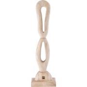 PTMD Decoratieve Standbeeld Rhyce - 17x11x65 cm - Hout - Naturel