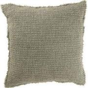 J-Line - Kussen Gerafelde Randen Katoen/polyester Groen - 50x50x12cm