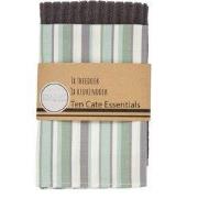 Ten Cate Keukendoekenset Katoen - 2 stuks - Grijs/Groen