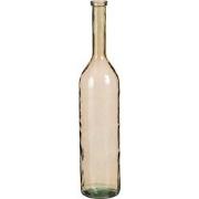 Mica Decorations Fles Rioja - 21x21x100 cm - Gerecycled glas - Beige