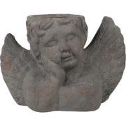 Clayre & Eef Bloempot Engel 30x13x20 cm Grijs Steen Bloempot binnen