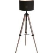 Mexlite - vloerlamp - Triek - zwart - metaal stof - Ø 75cm - E27 - 717...