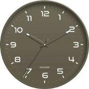 Karlsson - Wandklok Orgullo - Army green- Ø40cm