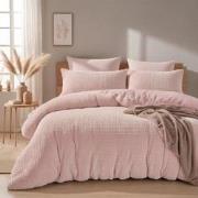 Teddy Check Dekbedovertrek Roze-Lits-jumeaux (240 x 200/220 cm)