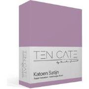 Ten Cate 100% Katoensatijnen Topper Hoeslaken - 90x200 - Lavendel Paar...