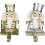 Clayre & Eef Haak Kerstsok Set van 2 Notenkraker 12 cm Goudkleurig Kun...