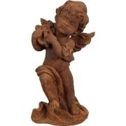 Clayre & Eef Decoratie Beeld Engel 14 cm Bruin Polyresin Religious scu...